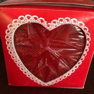 Box of Two 3” Heart Shaped Unscented Wax Candles